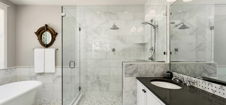 bathroom shower door installation in Seaside