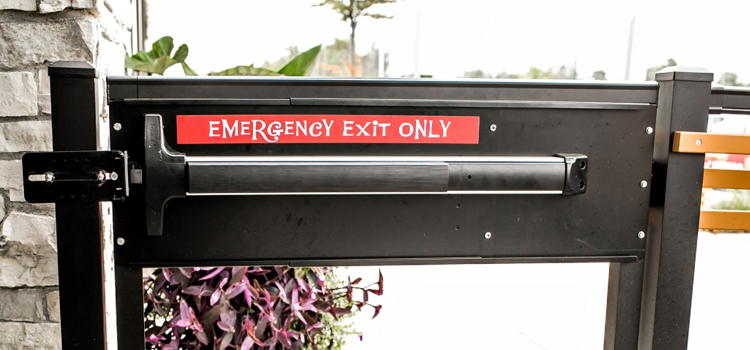 emergency push bar installation in Seaside